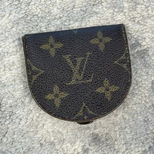 Vintage Louis Vuitton Porte Monnaie Cubetto Brown Monogram Coin Case Rounded
